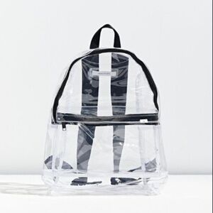 Urban Outfitters Mens Clear Vinyl Full Size Backpack